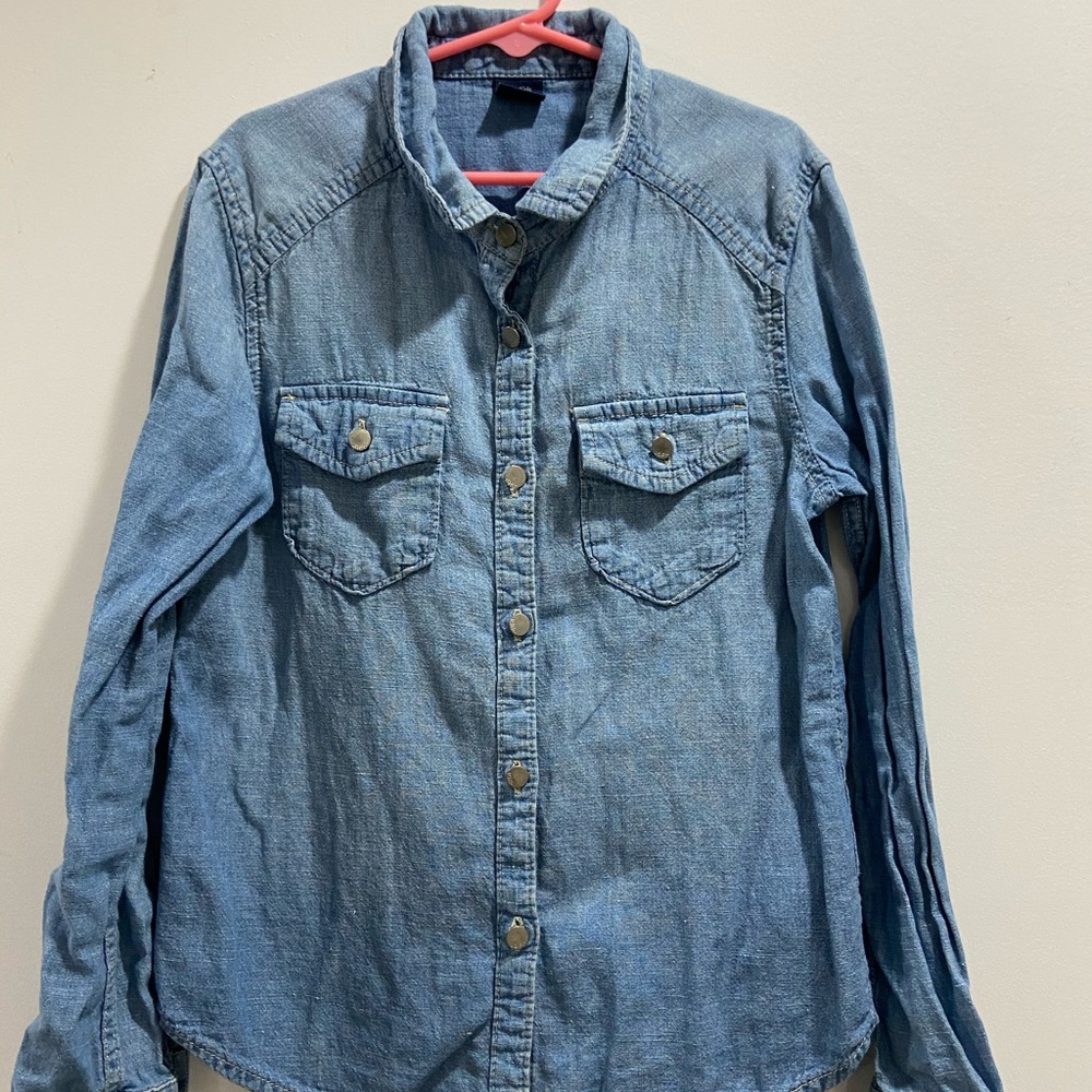 Denim girls blouse